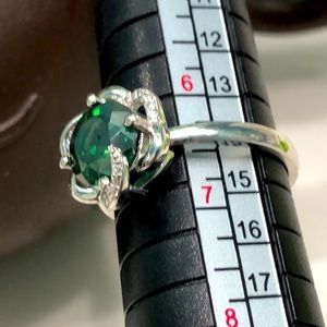 2 Ct Topaz & 14K White Gold Plated